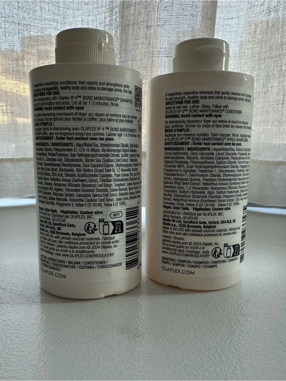 Opened* OLAPLEX No.4 & No.5 Fine Bond Maintenance Duo